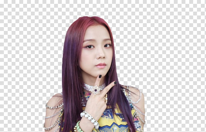 JISOO BLACKPINK, woman posting peace sign transparent background PNG clipart