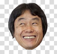 Shigeru Miyamoto Head Crop  transparent background PNG clipart