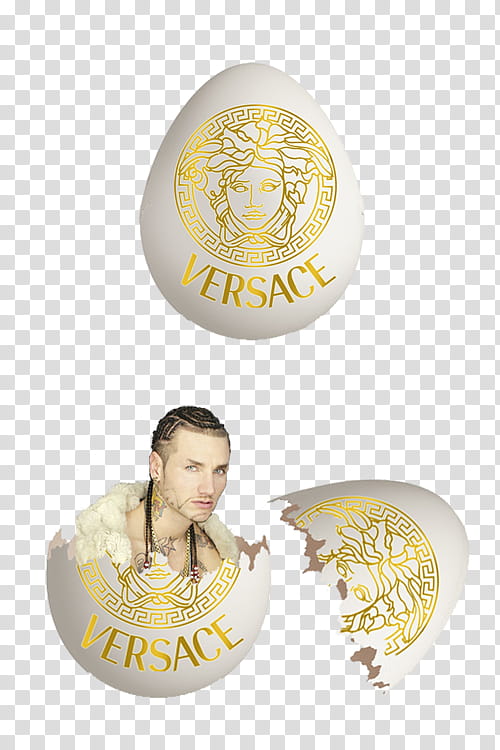 white Versace egg decor transparent background PNG clipart
