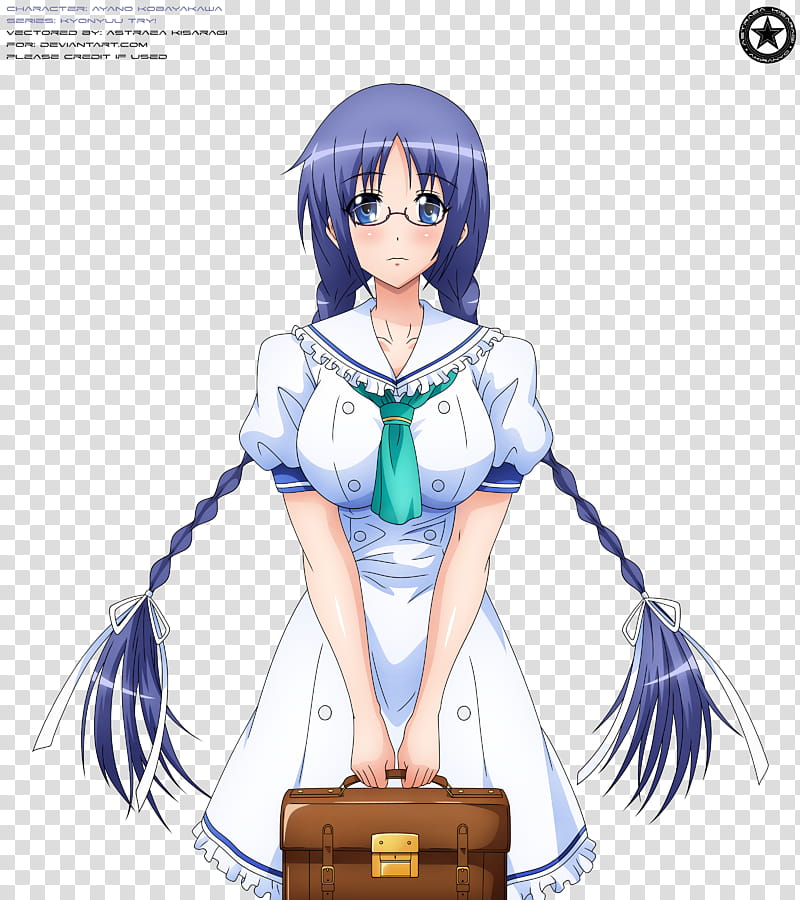 Ayano Kobayakawa, purple hair female anime character transparent background PNG clipart