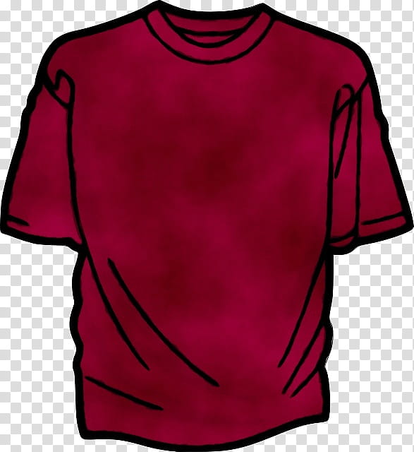 clothing t-shirt red sportswear active shirt, Watercolor, Paint, Wet Ink, Tshirt, Pink, Sleeve, Jersey transparent background PNG clipart