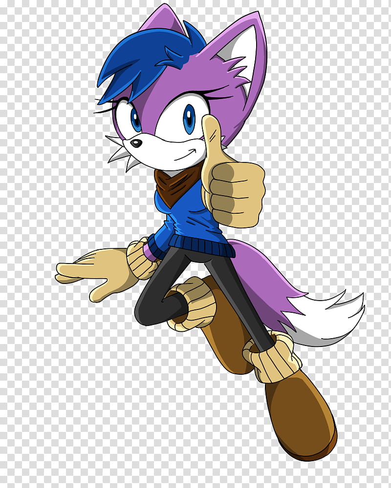 Sonic X Style Commission Purple the Fox transparent background PNG clipart