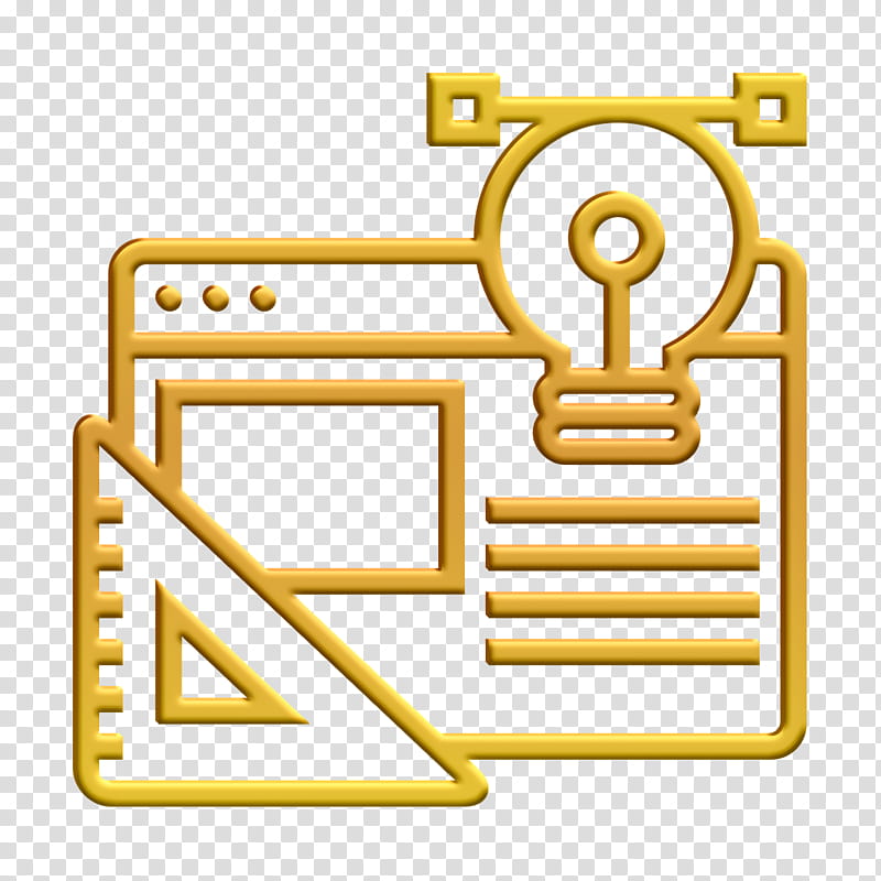 Graphic Design Icon Design Thinking Icon Yellow Line Symbol