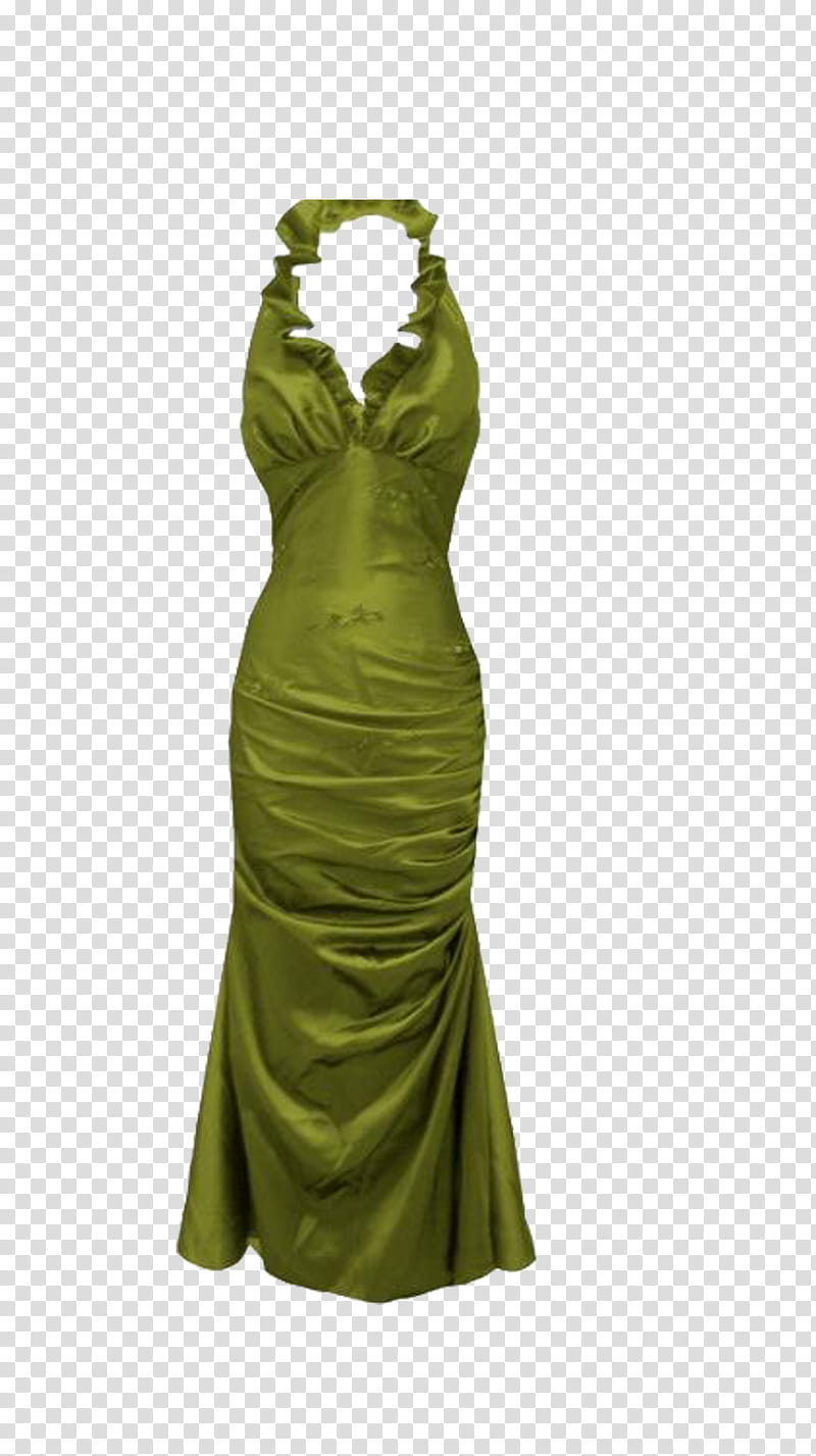 vestido, green halterneck dress transparent background PNG clipart
