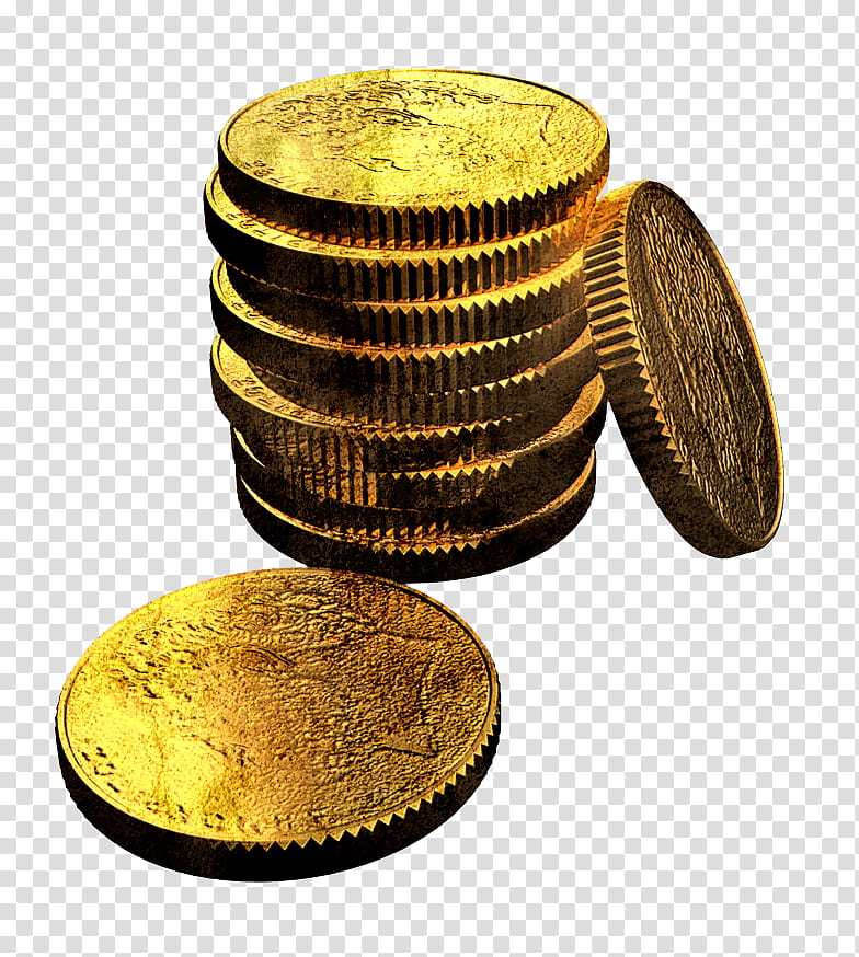 MB Golden Coins, brown and black leather bag transparent background PNG clipart
