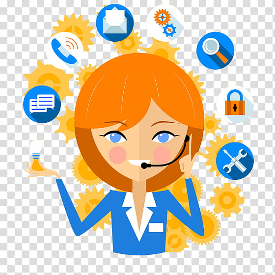 Telephone, Call Centre, Telemarketing, Outsourcing, Customer Service, Help Desk, Cartoon, Yellow transparent background PNG clipart