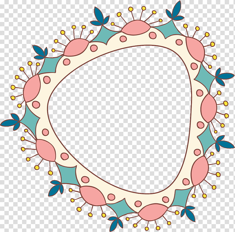 flower frame floral frame, Circle, Oval, Visual Arts transparent background PNG clipart