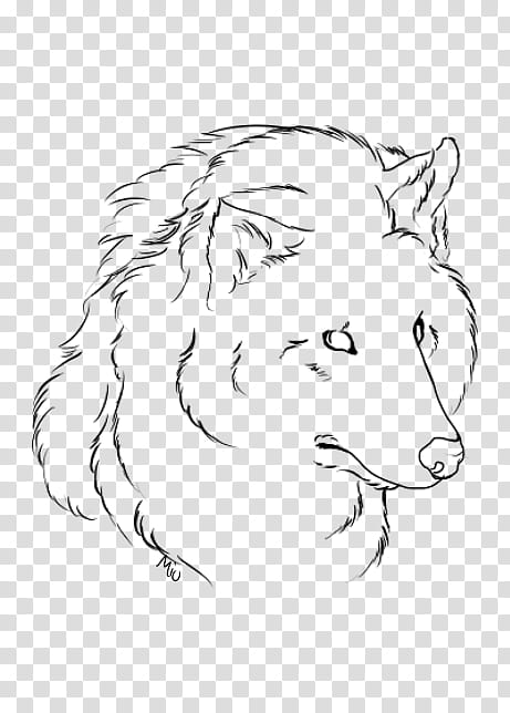 LDD wolf lineart free to use, black and white wolf drawing transparent background PNG clipart