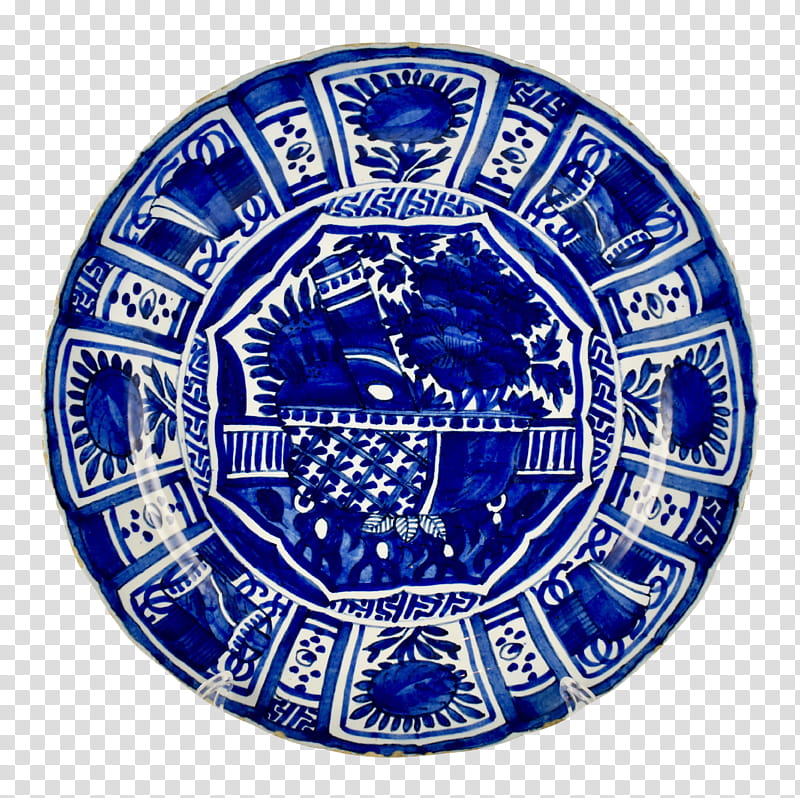 Chinese, Delftware, Cobalt Blue, 18th Century, Chinoiserie, Plate, Blue And White Pottery, Faience transparent background PNG clipart