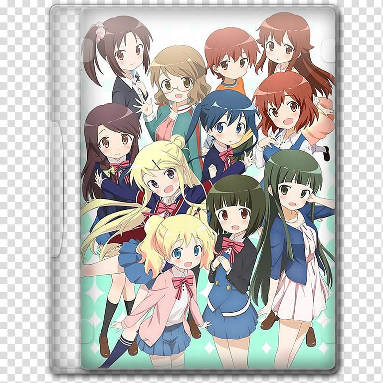 Anime  Spring Season Icon , Hello!! Kiniro Mosaic, anime game CD case transparent background PNG clipart