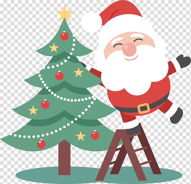 Christmas Tree Art, Santa Claus, Christmas Day, Mrs Claus, Holiday, Gift, Christmas Eve, Biblical Magi transparent background PNG clipart
