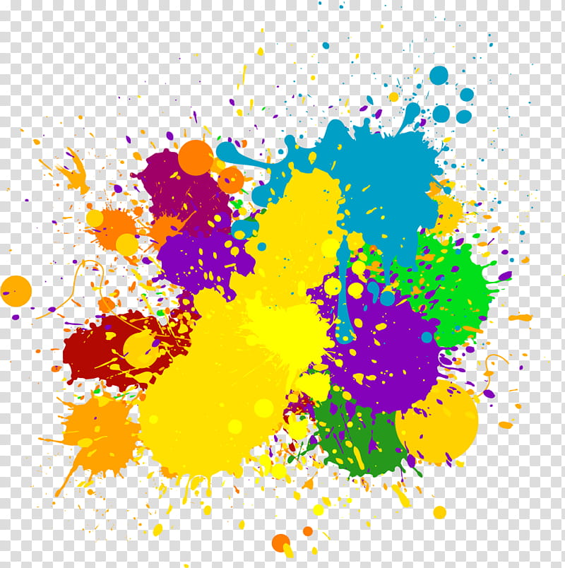Colors Colores , multicolored splash paint illustration transparent background PNG clipart