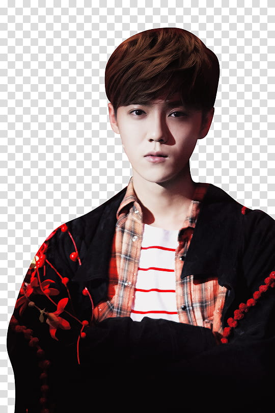 LuHan , man crossed arms transparent background PNG clipart