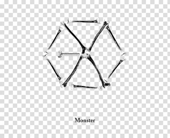 SHARE EXO Monster Logo, black monster art transparent background PNG clipart