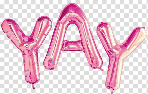 Pink, pink yay-text balloon transparent background PNG clipart