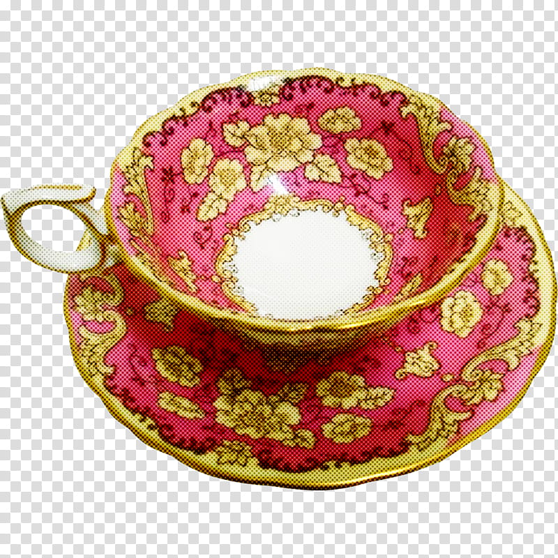 teacup cup tableware pink porcelain, Saucer, Serveware, Drinkware, Magenta, Dishware, Tea Set, Plate transparent background PNG clipart