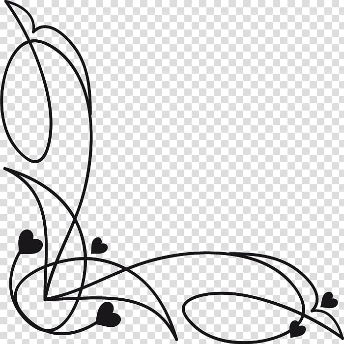 Valentine Day Corners, white wire border illustration transparent background PNG clipart