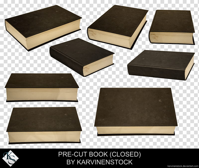Closed Book Pre cut, assorted books lot transparent background PNG clipart