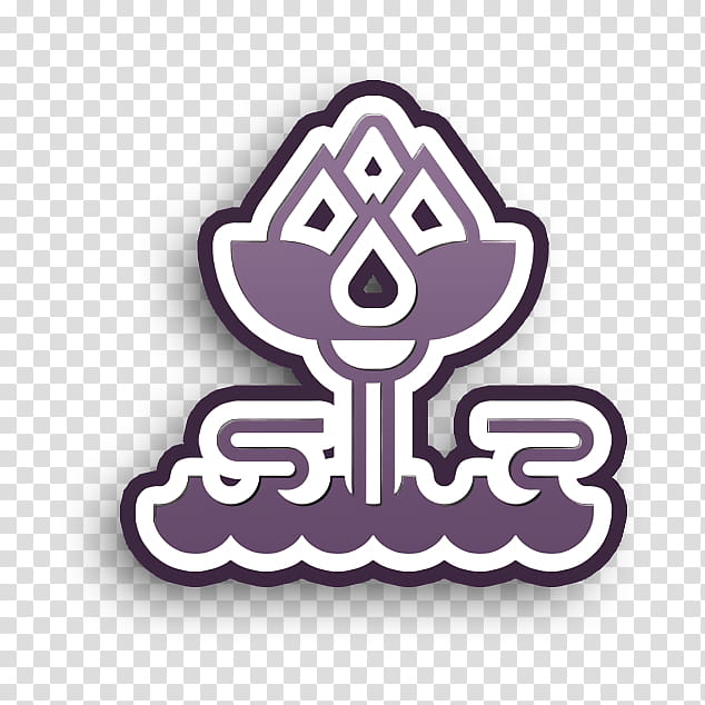 Spa Element icon Lotus icon, Purple, Logo, Violet, Symbol, Sticker, Label transparent background PNG clipart