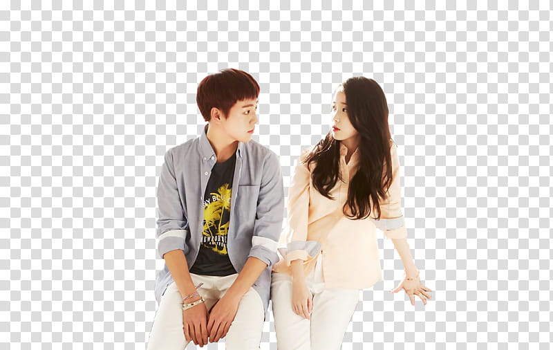 IU e Lee Hyun Woo transparent background PNG clipart