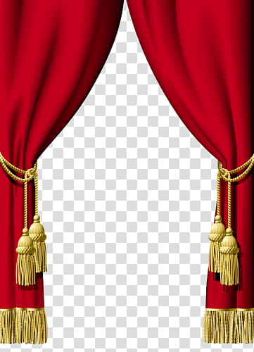 red and brown opera curtain illustration transparent background PNG clipart