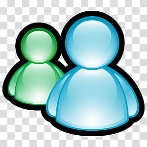 D Cartoon Icons III, Windows Messenger, green and blue emoticon transparent background PNG clipart