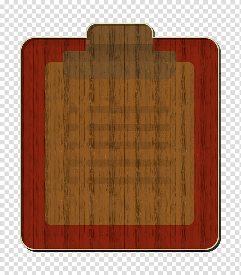Basic Flat Icons icon List icon Clipboard icon, Brown, Orange, Tan, Wood, Rectangle, Wood Stain, Square, Hardwood transparent background PNG clipart