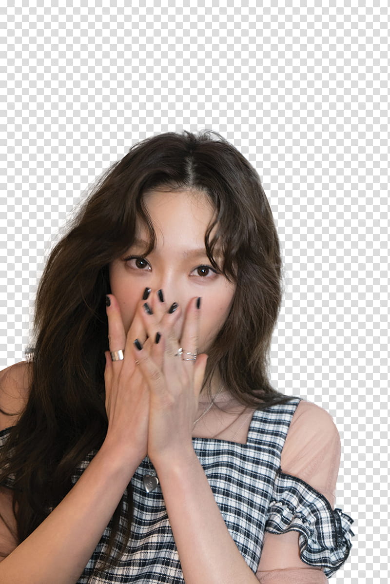 Taeyeon , SNSD Taeyeon covering face with both hands transparent background PNG clipart