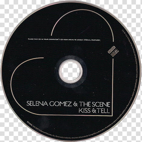 Selena Gomez, Selena Gomez and The Scene Kiss and Tell disc transparent background PNG clipart