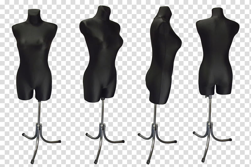 Tailor Mannequin  , four black dress forms transparent background PNG clipart