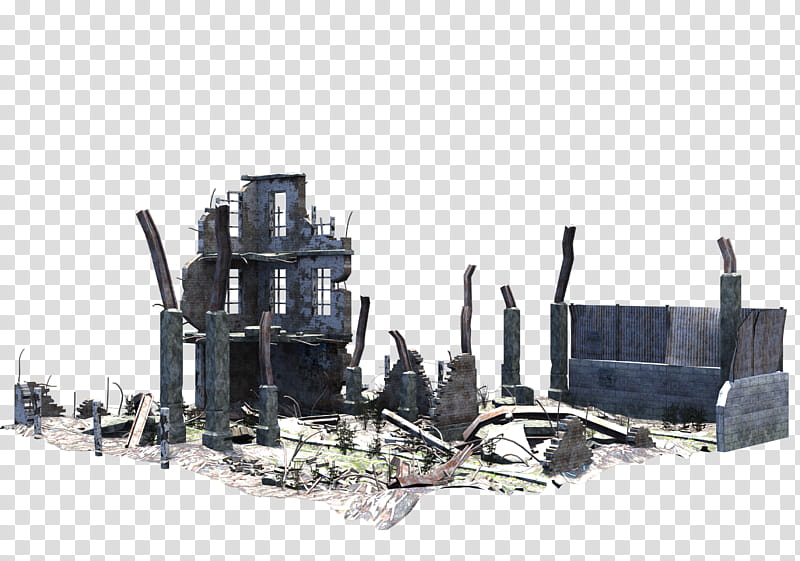 Ruined Building , gray wreck building transparent background PNG clipart