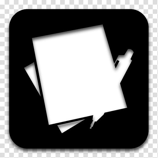 Black n White, white and black paper and pen icon transparent background PNG clipart