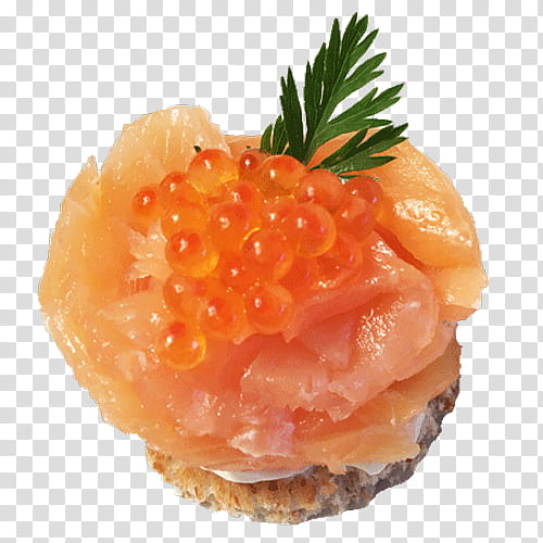 dish food cuisine caviar garnish, Smoked Salmon, Sashimi, Ingredient, Roe, Fish transparent background PNG clipart