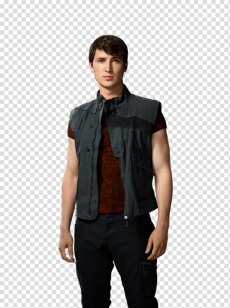 Divergent, man in black full-zip vest transparent background PNG clipart