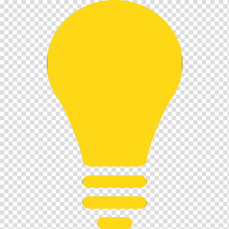 Light bulb, Watercolor, Paint, Wet Ink, Yellow, Material Property transparent background PNG clipart