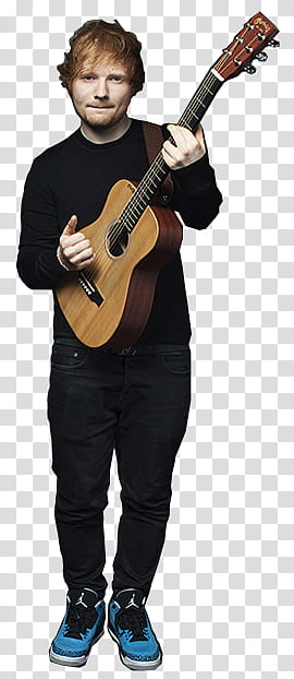 Ed Sheeran , Ed Sheeran playing guitar transparent background PNG clipart