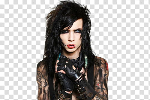 Andy biersack, man looking at camera transparent background PNG clipart