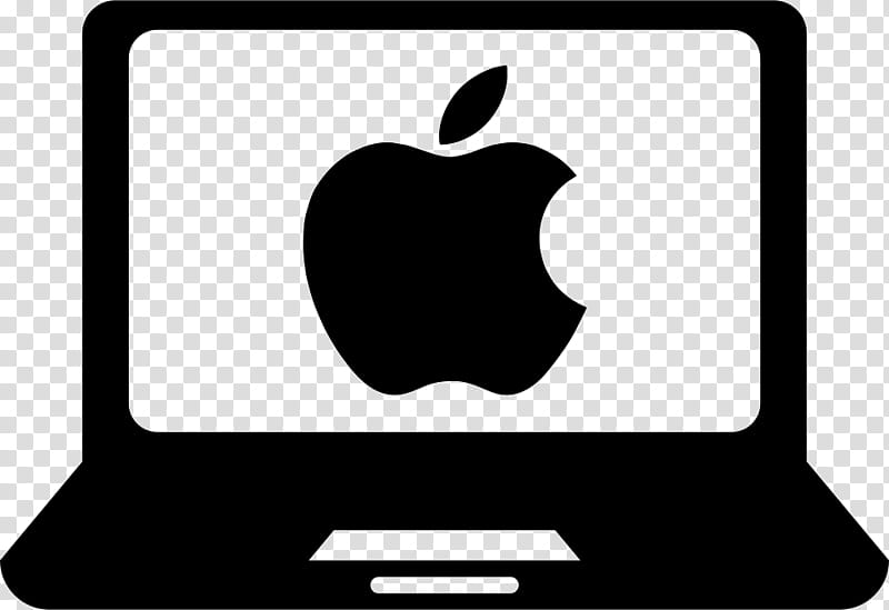 Laptop, Macbook, Apple, Computer Software, Black, Black And White
, Silhouette, Technology transparent background PNG clipart