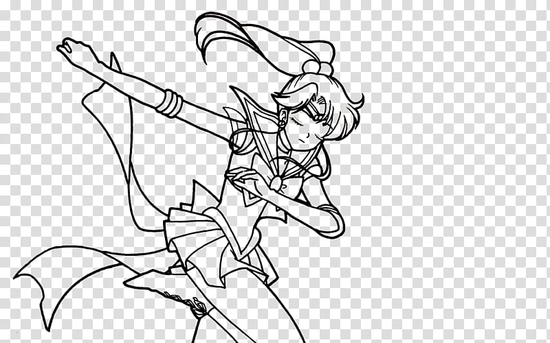 Sailor Jupiter Line Art transparent background PNG clipart