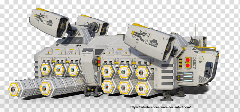 Free Sci Fi Cargo Ship transparent background PNG clipart