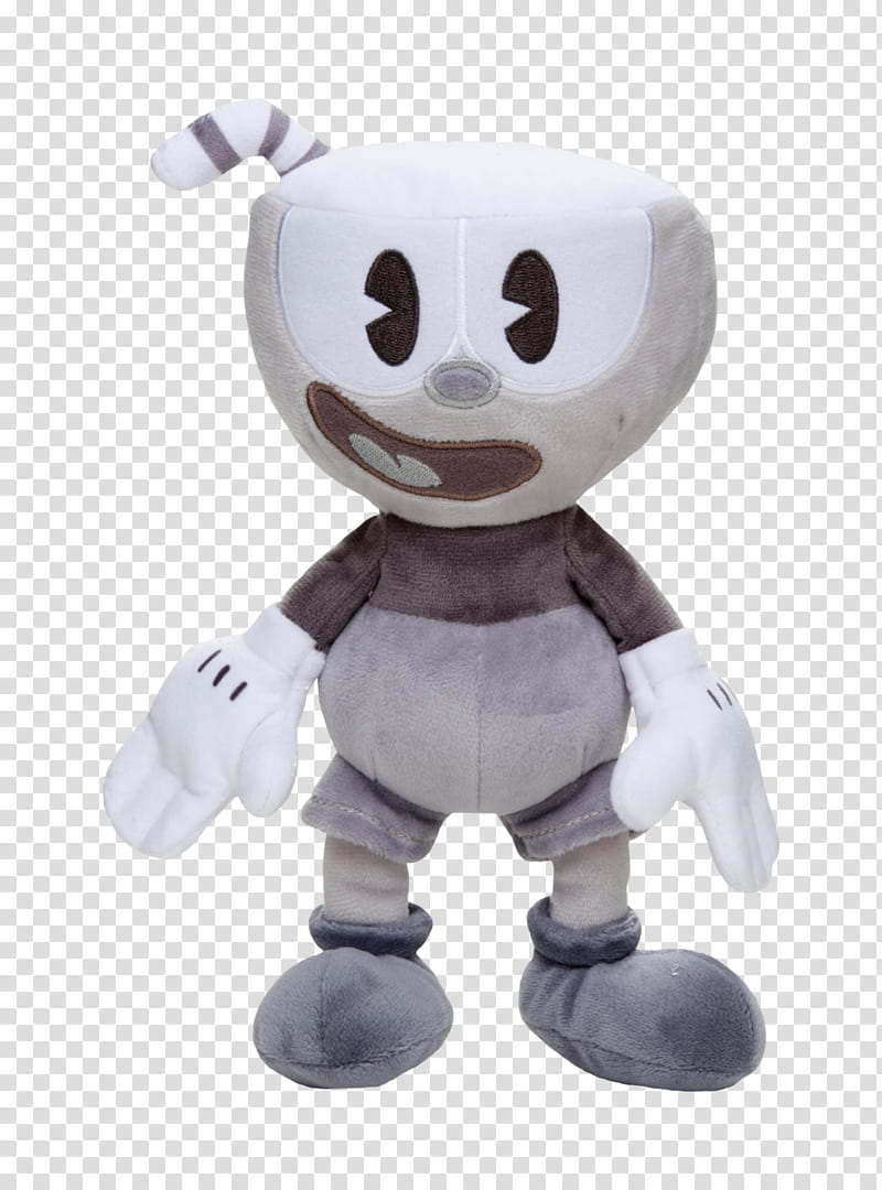 Funko Cuphead Black And White Cuphead Plush transparent background PNG clipart