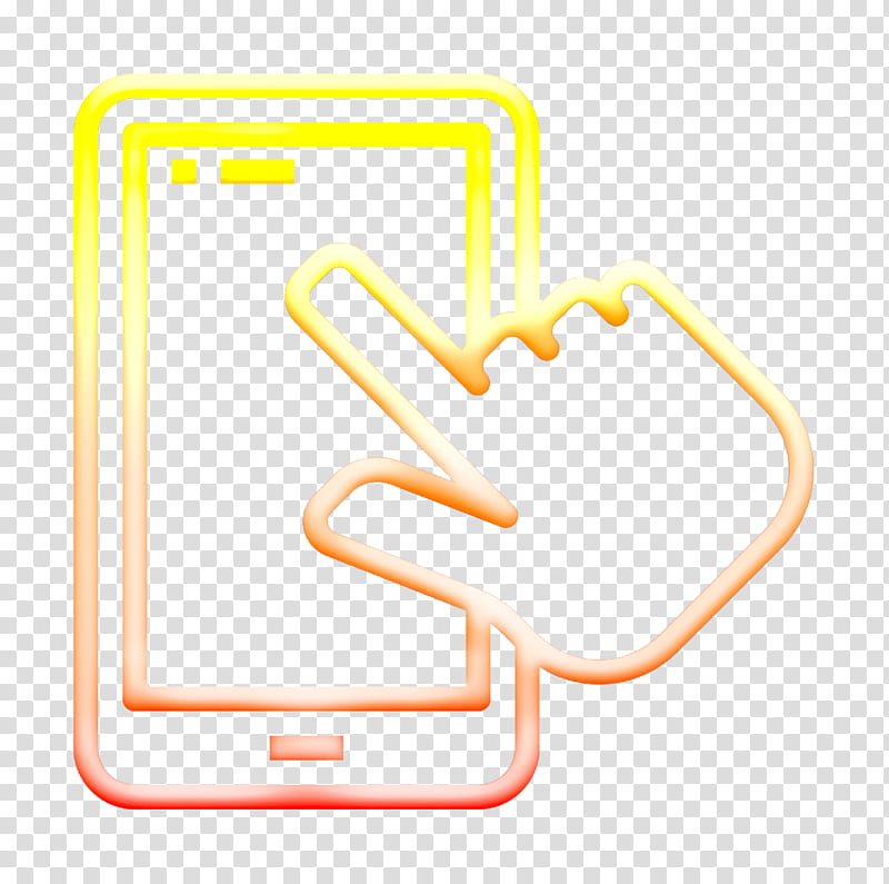 Smartphone icon Hand gesture icon Shopping icon, Text, Line, Neon, Symbol, Signage, Logo transparent background PNG clipart