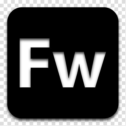 Black n White, Adobe Fw logo transparent background PNG clipart