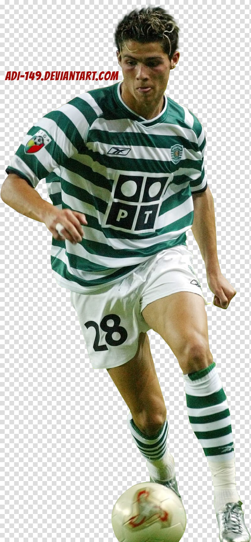 Cristiano Ronaldo Sporting CP Render transparent background PNG clipart