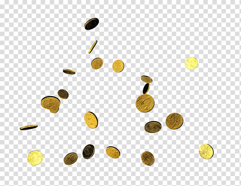 MB Golden Coins, fallen gold-colored coin lot transparent background PNG clipart