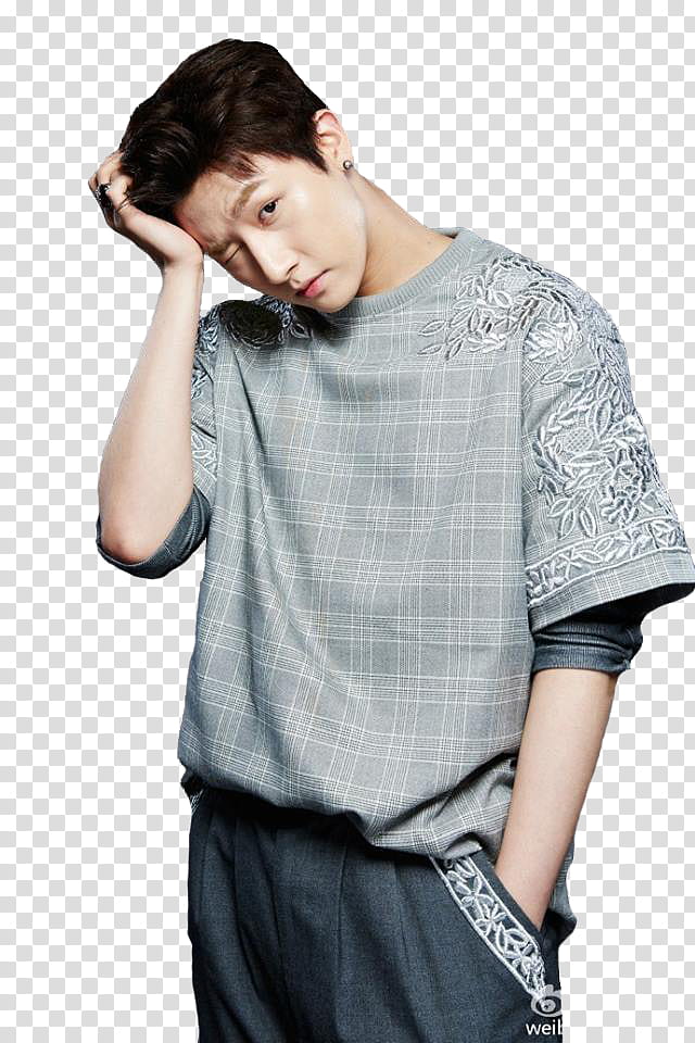 Monsta X, man standing while his hands in his pocket transparent background PNG clipart