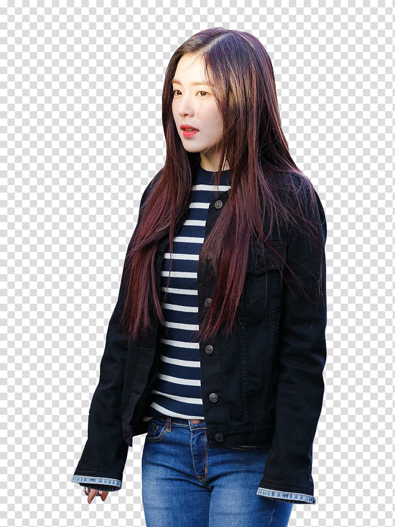 IRENE RED VELVET, woman wearing black jacket transparent background PNG clipart