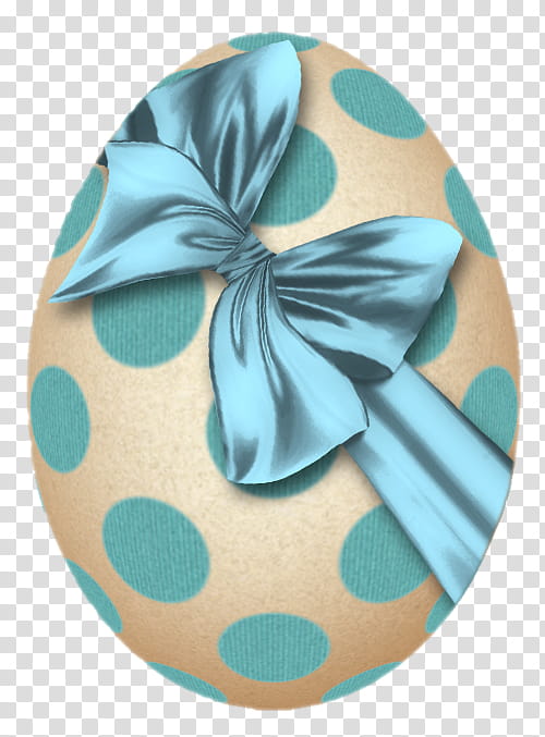 beige and blue polka-dot easter egg transparent background PNG clipart