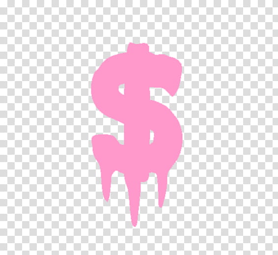 Aesthetic, pink dollar sign graphic transparent background PNG clipart