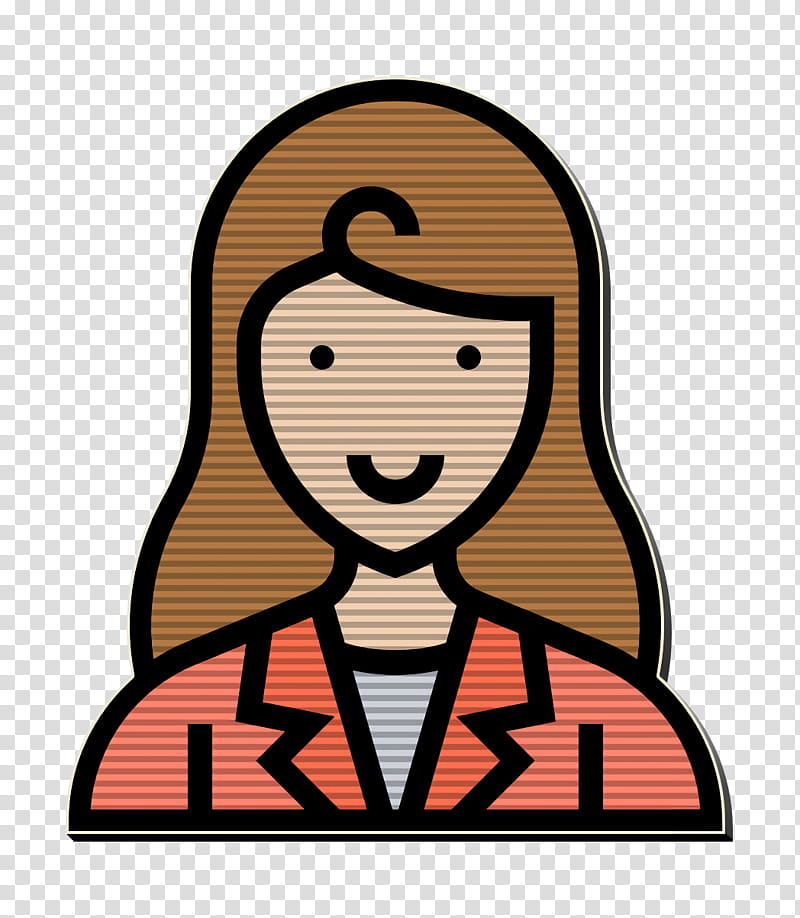 Businesswoman icon Girl icon Accounting icon, Cartoon, Cheek, Happy transparent background PNG clipart